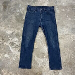 Levi's 513 Jeans Size 34x30 Dark Blue Denim Dark Wash Slim Straight Fit